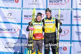 18.03.2023, Rena-Lillehammer, Norway (NOR): Ida Dahl (SWE), Emil Persson (SWE), (l-r) - Ski Classics Birkebeinerrennet, Rena-Lillehammer (NOR). www.nordicfocus.com. © Reichert/NordicFocus. Every downloaded picture is fee-liable.
