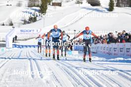 18.03.2023, Rena-Lillehammer, Norway (NOR): Petter Stakston (NOR), Karstein Johaug (NOR), (l-r) - Ski Classics Birkebeinerrennet, Rena-Lillehammer (NOR). www.nordicfocus.com. © Reichert/NordicFocus. Every downloaded picture is fee-liable.