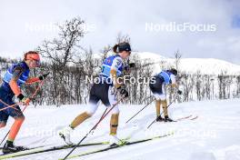 01.04.2023, Setermoen-Bardufoss, Norway (NOR): Frida Erkers (SWE), Silje Oeyre Slind (NOR), Sofie Elebro (SWE), (l-r) - Ski Classics Reistadlopet, Setermoen-Bardufoss (NOR). www.nordicfocus.com. © Manzoni/NordicFocus. Every downloaded picture is fee-liable.