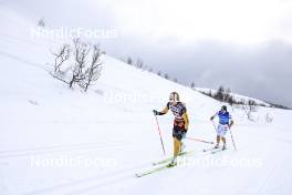 01.04.2023, Setermoen-Bardufoss, Norway (NOR): Emilie Fleten (NOR), Magni Smedaas (NOR), (l-r) - Ski Classics Reistadlopet, Setermoen-Bardufoss (NOR). www.nordicfocus.com. © Manzoni/NordicFocus. Every downloaded picture is fee-liable.
