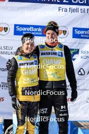 01.04.2023, Setermoen-Bardufoss, Norway (NOR): Ida Dahl (SWE), Emil Persson (SWE), (l-r) - Ski Classics Reistadlopet, Setermoen-Bardufoss (NOR). www.nordicfocus.com. © Manzoni/NordicFocus. Every downloaded picture is fee-liable.