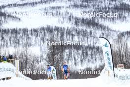 01.04.2023, Setermoen-Bardufoss, Norway (NOR): Sofie Elebro (SWE), Silje Oeyre Slind (NOR), (l-r) - Ski Classics Reistadlopet, Setermoen-Bardufoss (NOR). www.nordicfocus.com. © Manzoni/NordicFocus. Every downloaded picture is fee-liable.