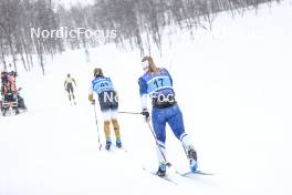 01.04.2023, Setermoen-Bardufoss, Norway (NOR): Evelina Crusell (SWE), Sofia Lindberg (SWE), (l-r) - Ski Classics Reistadlopet, Setermoen-Bardufoss (NOR). www.nordicfocus.com. © Manzoni/NordicFocus. Every downloaded picture is fee-liable.