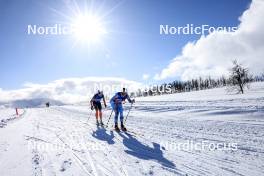 01.04.2023, Setermoen-Bardufoss, Norway (NOR): Astrid Oeyre Slind (NOR), Rosie Brennan (USA), (l-r) - Ski Classics Reistadlopet, Setermoen-Bardufoss (NOR). www.nordicfocus.com. © Manzoni/NordicFocus. Every downloaded picture is fee-liable.