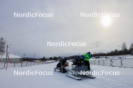 31.03.2023, Setermoen-Bardufoss, Norway (NOR): The finish is built - Ski Classics Reistadlopet, Setermoen-Bardufoss (NOR). www.nordicfocus.com. © Manzoni/NordicFocus. Every downloaded picture is fee-liable.
