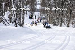 01.04.2023, Setermoen-Bardufoss, Norway (NOR): Magni Smedaas (NOR), Anikken Gjerde Alnes (NOR), Ida Dahl (SWE), (l-r) - Ski Classics Reistadlopet, Setermoen-Bardufoss (NOR). www.nordicfocus.com. © Manzoni/NordicFocus. Every downloaded picture is fee-liable.