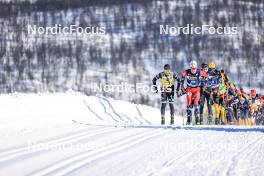 02.04.2023, Bardufoss-Finnsnes, Norway (NOR): Emil Persson (SWE), Martin Loewstroem Nyenget (NOR), (l-r) - Ski Classics Summit 2 Senja, Bardufoss-Finnsnes (NOR). www.nordicfocus.com. © Manzoni/NordicFocus. Every downloaded picture is fee-liable.
