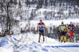 02.04.2023, Bardufoss-Finnsnes, Norway (NOR): Alfred Buskqvist (SWE), Martin Loewstroem Nyenget (NOR), (l-r) - Ski Classics Summit 2 Senja, Bardufoss-Finnsnes (NOR). www.nordicfocus.com. © Manzoni/NordicFocus. Every downloaded picture is fee-liable.