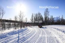 02.04.2023, Bardufoss-Finnsnes, Norway (NOR): Anders Aukland (NOR), Emil Persson (SWE), Petter Stakston (NOR), (l-r) - Ski Classics Summit 2 Senja, Bardufoss-Finnsnes (NOR). www.nordicfocus.com. © Manzoni/NordicFocus. Every downloaded picture is fee-liable.
