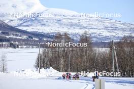 02.04.2023, Bardufoss-Finnsnes, Norway (NOR): Johan Hoel (NOR), Martin Loewstroem Nyenget (NOR), Amund Riege (NOR), Tord Asle Gjerdalen (NOR), Herman Paus (NOR), (l-r) - Ski Classics Summit 2 Senja, Bardufoss-Finnsnes (NOR). www.nordicfocus.com. © Manzoni/NordicFocus. Every downloaded picture is fee-liable.