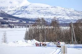 02.04.2023, Bardufoss-Finnsnes, Norway (NOR): Johan Hoel (NOR), Martin Loewstroem Nyenget (NOR), Amund Riege (NOR), Tord Asle Gjerdalen (NOR), Herman Paus (NOR), (l-r) - Ski Classics Summit 2 Senja, Bardufoss-Finnsnes (NOR). www.nordicfocus.com. © Manzoni/NordicFocus. Every downloaded picture is fee-liable.