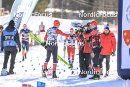 02.04.2023, Bardufoss-Finnsnes, Norway (NOR): Anders Aukland (NOR), Johan Hoel (NOR), (l-r) - Ski Classics Summit 2 Senja, Bardufoss-Finnsnes (NOR). www.nordicfocus.com. © Manzoni/NordicFocus. Every downloaded picture is fee-liable.