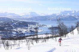 02.04.2023, Bardufoss-Finnsnes, Norway (NOR): Martin Loewstroem Nyenget (NOR) competes in spectacular environment - Ski Classics Summit 2 Senja, Bardufoss-Finnsnes (NOR). www.nordicfocus.com. © Manzoni/NordicFocus. Every downloaded picture is fee-liable.