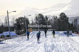 02.04.2023, Bardufoss-Finnsnes, Norway (NOR): Event Feature: Athletes warming up on the track - Ski Classics Summit 2 Senja, Bardufoss-Finnsnes (NOR). www.nordicfocus.com. © Manzoni/NordicFocus. Every downloaded picture is fee-liable.