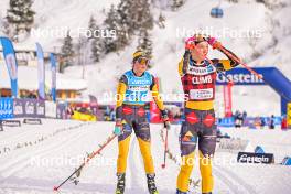 09.12.2023, Bad Gastein, Austria (AUT): Ida Palmberg (SWE), Emilie Fleten (NOR), (l-r) - Visma Ski Classics Bad Gastein PTT - Bad Gastein (AUT). www.nordicfocus.com. © Reichert/NordicFocus. Every downloaded picture is fee-liable.