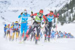 10.12.2023, Bad Gastein, Austria (AUT): Sandra Schuetzova (CZE), Anikken Gjerede Alnes (NOR), Jenny Larsson (SWE), (l-r) - Ski Classics Bad Gastein Criterium - Bad Gastein (AUT). www.nordicfocus.com. © Reichert/NordicFocus. Every downloaded picture is fee-liable.