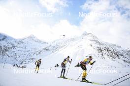 10.12.2023, Bad Gastein, Austria (AUT): Amund Hoel (NOR), Emil Persson (SWE), Eddie Edstroem (SWE), (l-r) - Ski Classics Bad Gastein Criterium - Bad Gastein (AUT). www.nordicfocus.com. © Reichert/NordicFocus. Every downloaded picture is fee-liable.