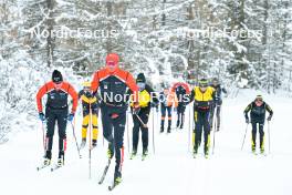 15.12.2023, Val Venosta, Italy (ITA): Johan Hoel (NOR), Karstein Johaug (NOR), (l-r) - Ski Classics La Venosta Criterium - Val Venosta (ITA). www.nordicfocus.com. © Reichert/NordicFocus. Every downloaded picture is fee-liable.