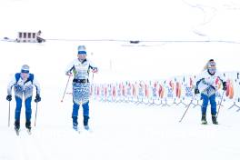15.12.2023, Val Venosta, Italy (ITA): Katerina Paul (SUI), Masako Ishida (JPN), Franziska Mueller (GER), (l-r) - Ski Classics La Venosta Criterium - Val Venosta (ITA). www.nordicfocus.com. © Reichert/NordicFocus. Every downloaded picture is fee-liable.