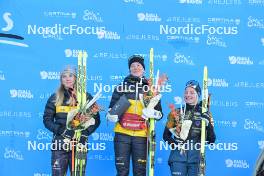17.12.2023, Val Venosta, Italy (ITA): Emilie Fleten (NOR), Ida Dahl (SWE), Kati Roivas (FIN), (l-r) - Ski Classics La Venosta ITT - Val Venosta (ITA). www.nordicfocus.com. © Reichert/NordicFocus. Every downloaded picture is fee-liable.