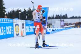 06.01.2024, Oberhof, Germany (GER): Sebastian Stalder (SUI) - IBU World Cup Biathlon, pursuit men, Oberhof (GER). www.nordicfocus.com. © Manzoni/NordicFocus. Every downloaded picture is fee-liable.