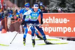 07.01.2024, Oberhof, Germany (GER): Otto Invenius (FIN) - IBU World Cup Biathlon, relay men, Oberhof (GER). www.nordicfocus.com. © Manzoni/NordicFocus. Every downloaded picture is fee-liable.