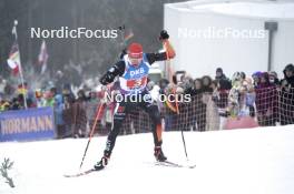 07.01.2024, Oberhof, Germany (GER): Roman Rees (GER) - IBU World Cup Biathlon, relay men, Oberhof (GER). www.nordicfocus.com. © Thibaut/NordicFocus. Every downloaded picture is fee-liable.