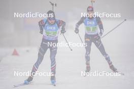 07.01.2024, Oberhof, Germany (GER): Eric Perrot (FRA), Sturla Holm Laegreid (NOR), (l-r) - IBU World Cup Biathlon, relay men, Oberhof (GER). www.nordicfocus.com. © Thibaut/NordicFocus. Every downloaded picture is fee-liable.