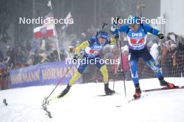 07.01.2024, Oberhof, Germany (GER): Emil Nykvist (SWE), Artem Pryma (UKR), (l-r) - IBU World Cup Biathlon, relay men, Oberhof (GER). www.nordicfocus.com. © Thibaut/NordicFocus. Every downloaded picture is fee-liable.