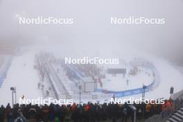 07.01.2024, Oberhof, Germany (GER): Event Feature: Oberhof stadium in the fog - IBU World Cup Biathlon, relay men, Oberhof (GER). www.nordicfocus.com. © Manzoni/NordicFocus. Every downloaded picture is fee-liable.