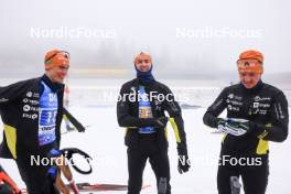 07.01.2024, Oberhof, Germany (GER): Anton Vidmar (SLO), Lovro Planko (SLO), Miha Dovzan (SLO), (l-r) - IBU World Cup Biathlon, relay men, Oberhof (GER). www.nordicfocus.com. © Manzoni/NordicFocus. Every downloaded picture is fee-liable.
