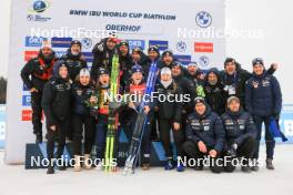 05.01.2024, Oberhof, Germany (GER): Justine Braisaz-Bouchet (FRA) and team France  - IBU World Cup Biathlon, sprint women, Oberhof (GER). www.nordicfocus.com. © Manzoni/NordicFocus. Every downloaded picture is fee-liable.