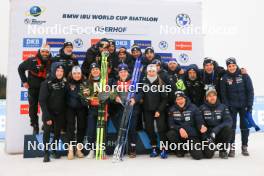 05.01.2024, Oberhof, Germany (GER): Justine Braisaz-Bouchet (FRA) and team France  - IBU World Cup Biathlon, sprint women, Oberhof (GER). www.nordicfocus.com. © Manzoni/NordicFocus. Every downloaded picture is fee-liable.