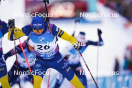 14.01.2024, Ruhpolding, Germany (GER): Sebastian Samuelsson (SWE) - IBU World Cup Biathlon, pursuit men, Ruhpolding (GER). www.nordicfocus.com. © Thibaut/NordicFocus. Every downloaded picture is fee-liable.