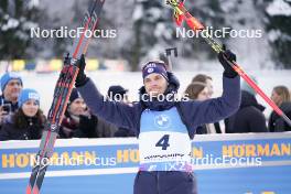 14.01.2024, Ruhpolding, Germany (GER): Emilien Jacquelin (FRA) - IBU World Cup Biathlon, pursuit men, Ruhpolding (GER). www.nordicfocus.com. © Thibaut/NordicFocus. Every downloaded picture is fee-liable.