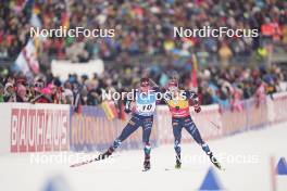 14.01.2024, Ruhpolding, Germany (GER): Sturla Holm Laegreid (NOR), Johannes Thingnes Boe (NOR), (l-r) - IBU World Cup Biathlon, pursuit men, Ruhpolding (GER). www.nordicfocus.com. © Thibaut/NordicFocus. Every downloaded picture is fee-liable.
