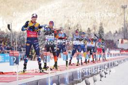 14.01.2024, Ruhpolding, Germany (GER): Johannes Thingnes Boe (NOR), Philipp Nawrath (GER), (l-r) - IBU World Cup Biathlon, pursuit men, Ruhpolding (GER). www.nordicfocus.com. © Thibaut/NordicFocus. Every downloaded picture is fee-liable.