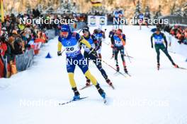 14.01.2024, Ruhpolding, Germany (GER): Sebastian Samuelsson (SWE) - IBU World Cup Biathlon, pursuit men, Ruhpolding (GER). www.nordicfocus.com. © Manzoni/NordicFocus. Every downloaded picture is fee-liable.