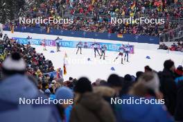14.01.2024, Ruhpolding, Germany (GER): Benedikt Doll (GER), Emilien Jacquelin (FRA), Johannes Kuehn (GER), Andrejs Rastorgujevs (LAT), Otto Invenius (FIN), (l-r) - IBU World Cup Biathlon, pursuit men, Ruhpolding (GER). www.nordicfocus.com. © Thibaut/NordicFocus. Every downloaded picture is fee-liable.