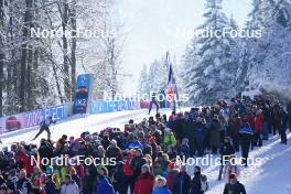 14.01.2024, Ruhpolding, Germany (GER): Event Feature: fans zone - IBU World Cup Biathlon, pursuit women, Ruhpolding (GER). www.nordicfocus.com. © Thibaut/NordicFocus. Every downloaded picture is fee-liable.