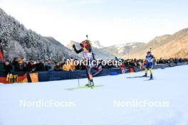 14.01.2024, Ruhpolding, Germany (GER): Julia Tannheimer (GER), Sara Andersson (SWE), (l-r) - IBU World Cup Biathlon, pursuit women, Ruhpolding (GER). www.nordicfocus.com. © Manzoni/NordicFocus. Every downloaded picture is fee-liable.