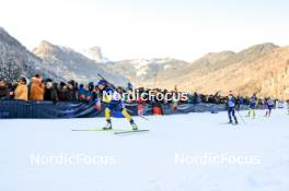 14.01.2024, Ruhpolding, Germany (GER): Anna Magnusson (SWE), Jeanne Richard (FRA), (l-r) - IBU World Cup Biathlon, pursuit women, Ruhpolding (GER). www.nordicfocus.com. © Manzoni/NordicFocus. Every downloaded picture is fee-liable.