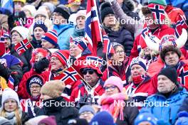 14.01.2024, Ruhpolding, Germany (GER): Event Feature: Norwegian Fans - IBU World Cup Biathlon, pursuit women, Ruhpolding (GER). www.nordicfocus.com. © Thibaut/NordicFocus. Every downloaded picture is fee-liable.