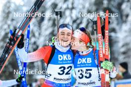 14.01.2024, Ruhpolding, Germany (GER): Benita Peiffer (CAN), Emma Lunder (CAN) - IBU World Cup Biathlon, pursuit women, Ruhpolding (GER). www.nordicfocus.com. © Manzoni/NordicFocus. Every downloaded picture is fee-liable.