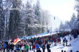 14.01.2024, Ruhpolding, Germany (GER): Event Feature: fans zone - IBU World Cup Biathlon, pursuit women, Ruhpolding (GER). www.nordicfocus.com. © Thibaut/NordicFocus. Every downloaded picture is fee-liable.