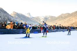 14.01.2024, Ruhpolding, Germany (GER): Mona Brorsson (SWE), Lou Jeanmonnot (FRA), Lisa Vittozzi (ITA), (l-r) - IBU World Cup Biathlon, pursuit women, Ruhpolding (GER). www.nordicfocus.com. © Manzoni/NordicFocus. Every downloaded picture is fee-liable.