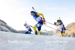14.01.2024, Ruhpolding, Germany (GER): Lucie Charvatova (CZE), Linn Persson (SWE), Mona Brorsson (SWE), (l-r) - IBU World Cup Biathlon, pursuit women, Ruhpolding (GER). www.nordicfocus.com. © Manzoni/NordicFocus. Every downloaded picture is fee-liable.