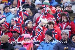 14.01.2024, Ruhpolding, Germany (GER): Event Feature: Norway fans - IBU World Cup Biathlon, pursuit women, Ruhpolding (GER). www.nordicfocus.com. © Thibaut/NordicFocus. Every downloaded picture is fee-liable.