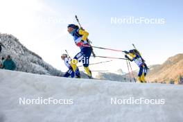 14.01.2024, Ruhpolding, Germany (GER): Lucie Charvatova (CZE), Linn Persson (SWE), Mona Brorsson (SWE), (l-r) - IBU World Cup Biathlon, pursuit women, Ruhpolding (GER). www.nordicfocus.com. © Manzoni/NordicFocus. Every downloaded picture is fee-liable.