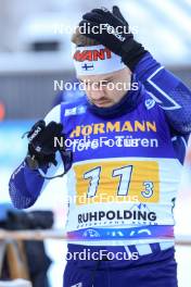 11.01.2024, Ruhpolding, Germany (GER): Heikki Laitinen (FIN) - IBU World Cup Biathlon, relay men, Ruhpolding (GER). www.nordicfocus.com. © Manzoni/NordicFocus. Every downloaded picture is fee-liable.